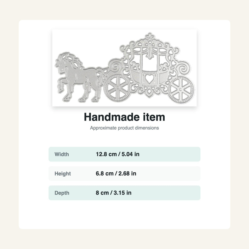 Horse Carriage Metal Die Cut, DIY Scrapbooking Stencil