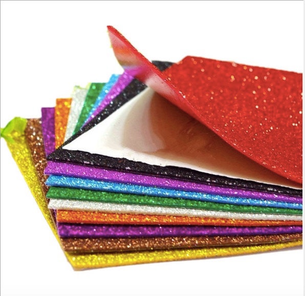 Glitter Foam Paper Sheets, Sparkly Craft Supplies for DIY Projects, 10 Sheets