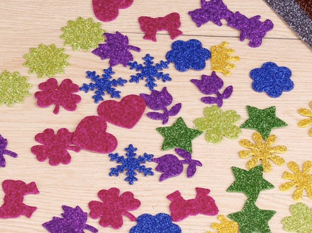 Glitter Foam Paper Sheets, Sparkly Craft Supplies for DIY Projects, 10 Sheets