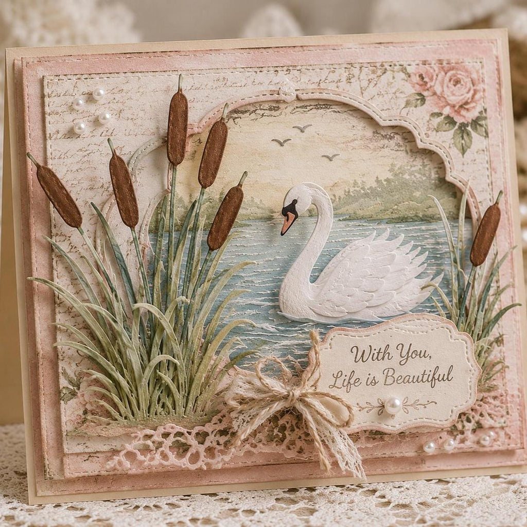 Wild Grass Flower Metal Cutting Die, Floral Stencil for Cards