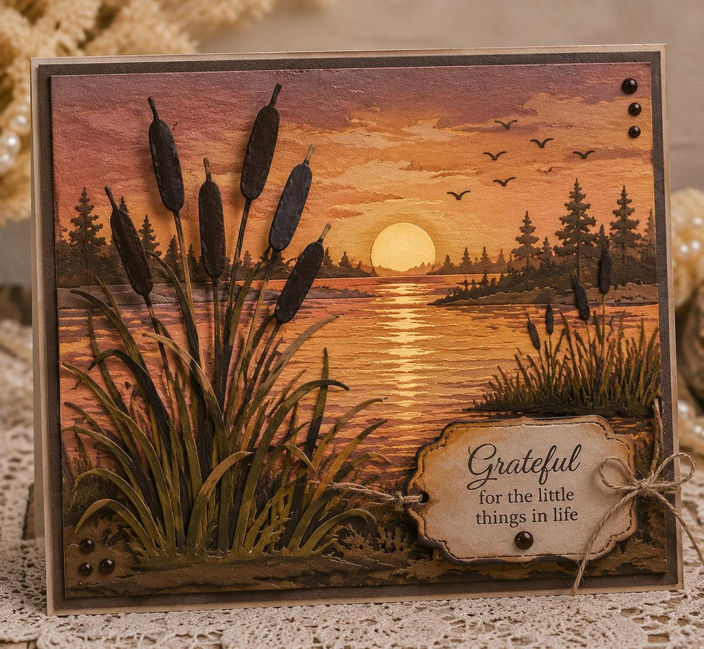 Wild Grass Flower Metal Cutting Die, Floral Stencil for Cards