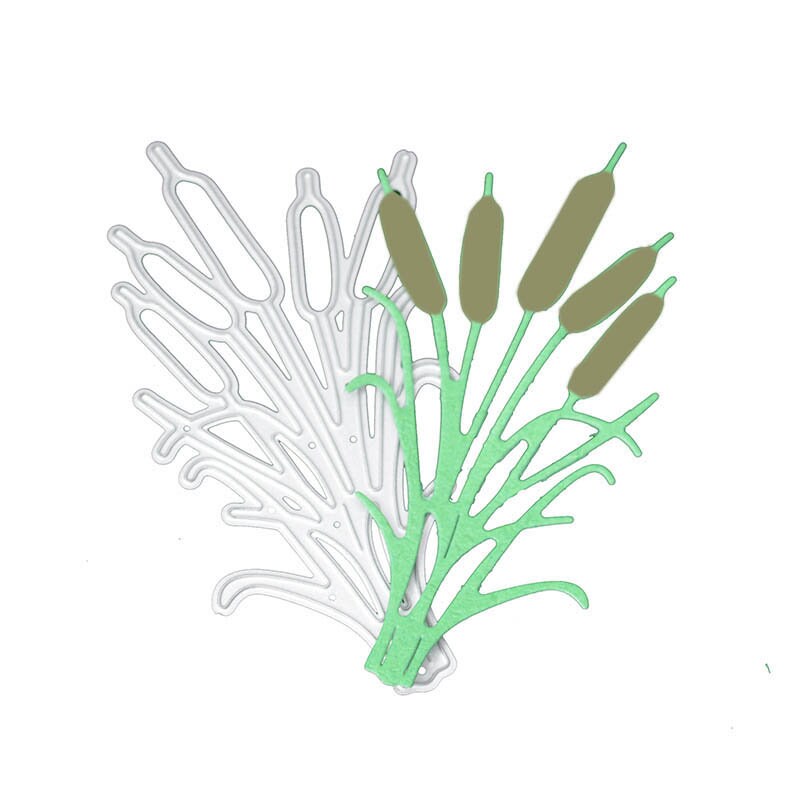 Wild Grass Flower Metal Cutting Die, Floral Stencil for Cards