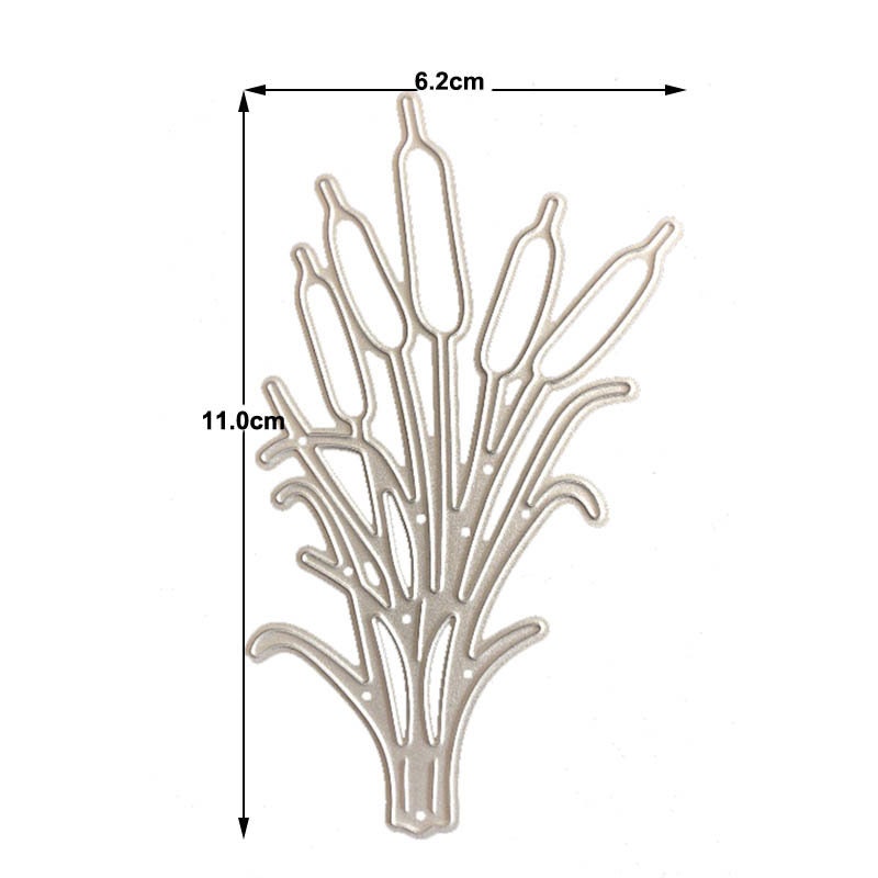 Wild Grass Flower Metal Cutting Die, Floral Stencil for Cards