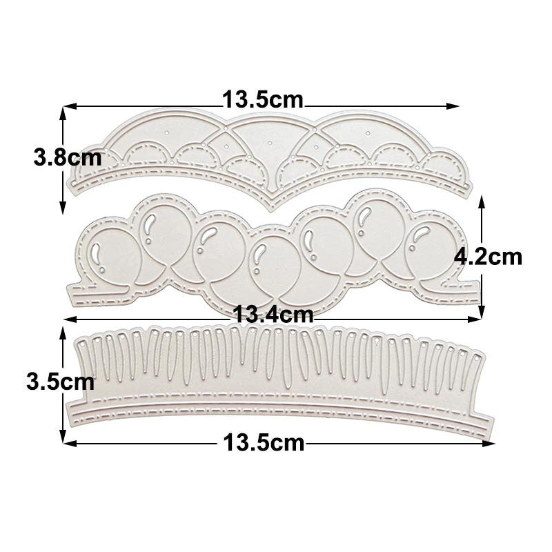 Party Balloon Banner Metal Cutting Dies for Scrapbook Cards