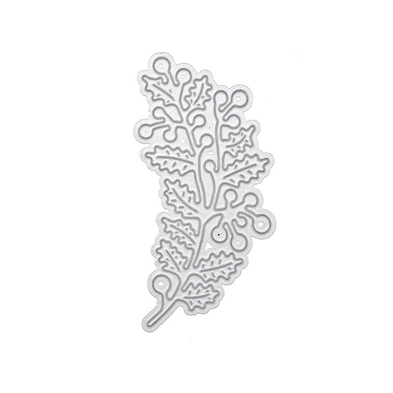 Christmas Holly Metal Cutting Die, Cardmaking Scrapbooking Stencil