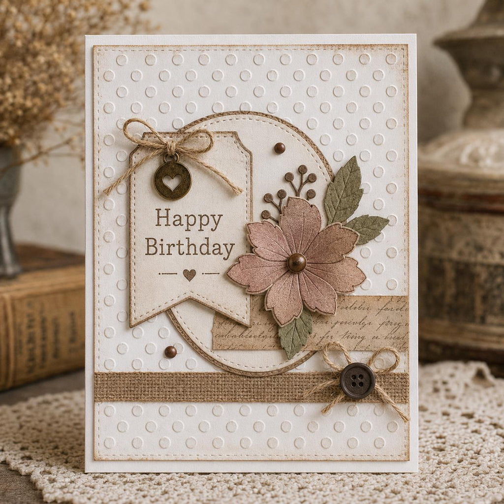 Polka Dot Embossing Folder, Card Making Texture Tool for Scrapbooking