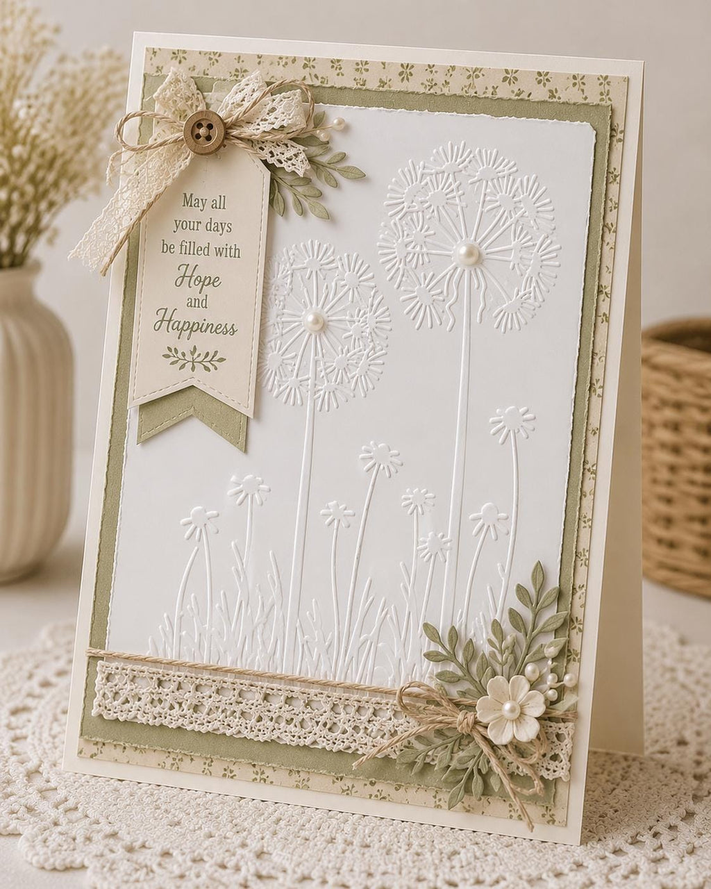 Dandelion background embossing folder for card making stationary paper crafts stencil cutting die background