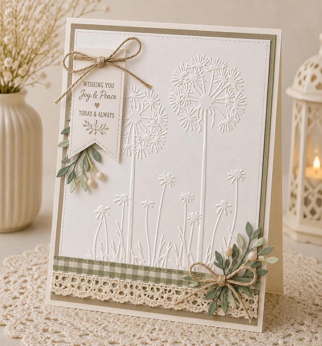 Dandelion background embossing folder for card making stationary paper crafts stencil cutting die background