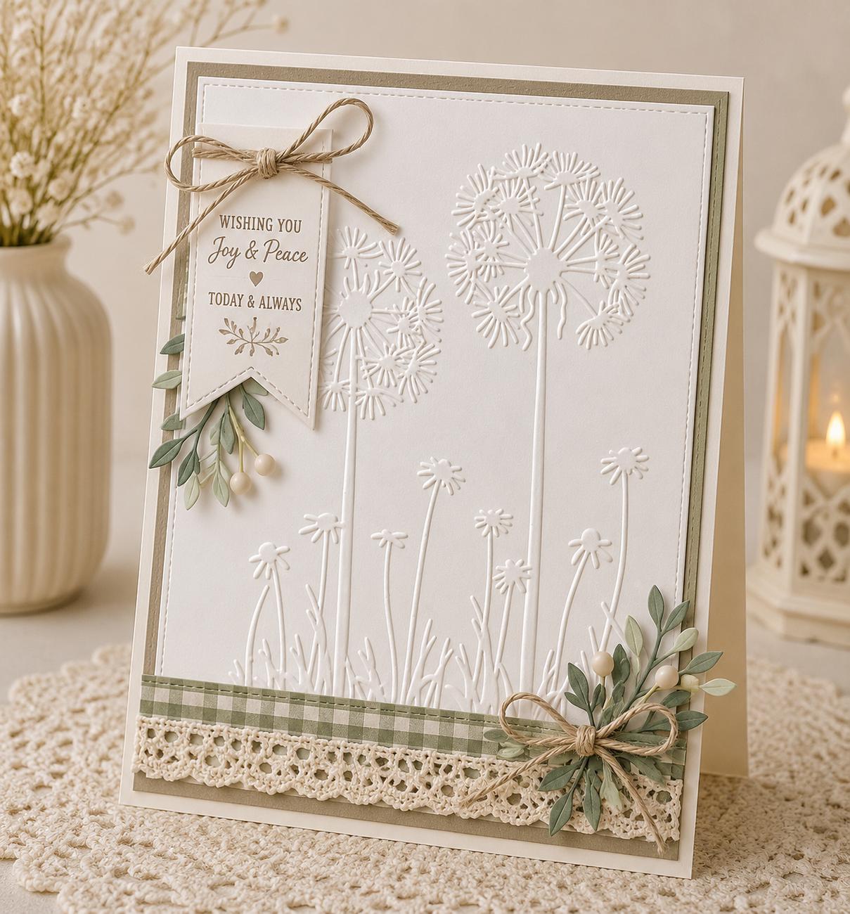 Dandelion background embossing folder for card making stationary paper crafts stencil cutting die background
