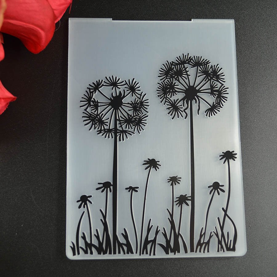 Dandelion background embossing folder for card making stationary paper crafts stencil cutting die background