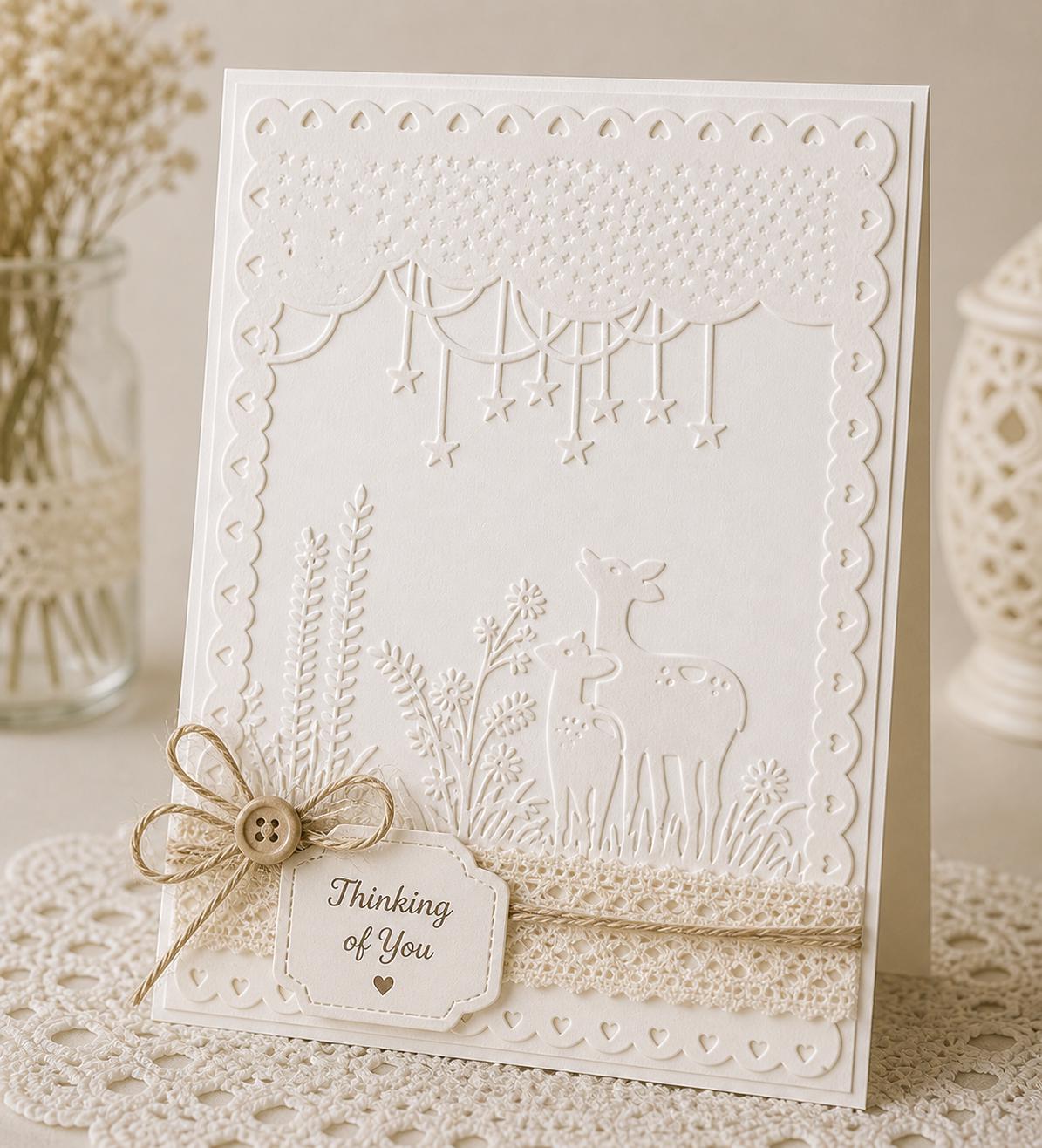 Deers background embossing folder for card making/ stationary /paper crafts /stencil /cutting die background