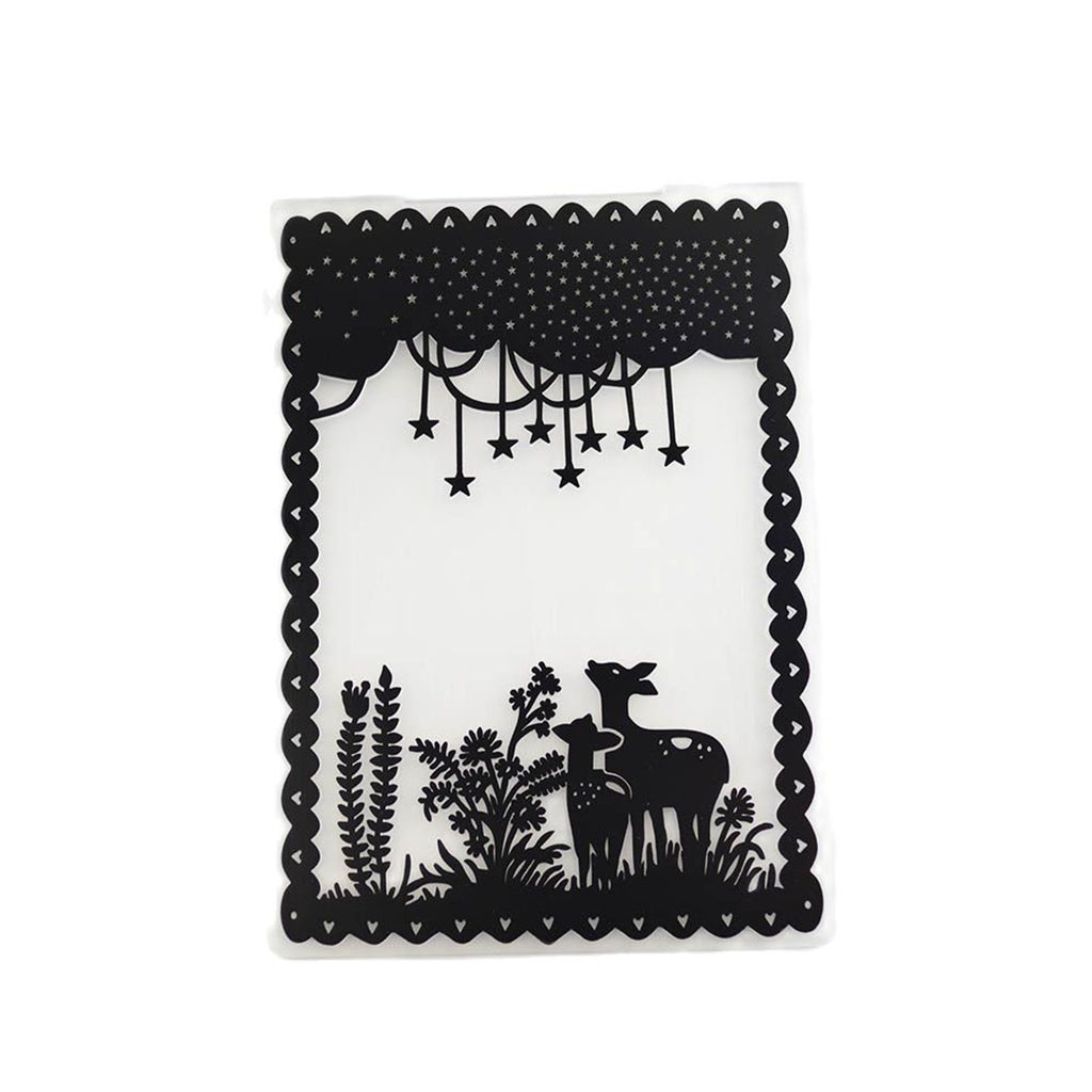 Deers background embossing folder for card making/ stationary /paper crafts /stencil /cutting die background