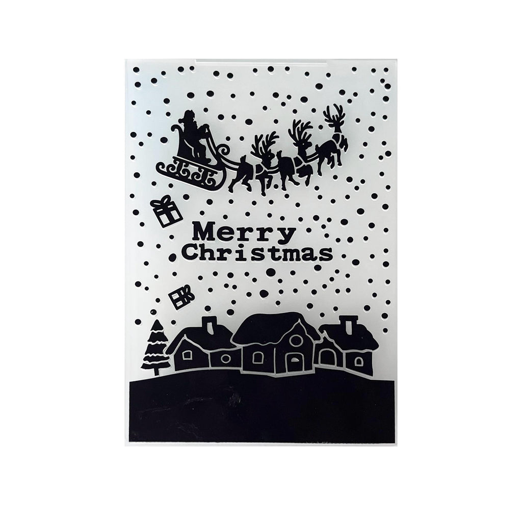 Christmas Embossing Folder, Merry Christmas Card Making Tool, 105x148mm