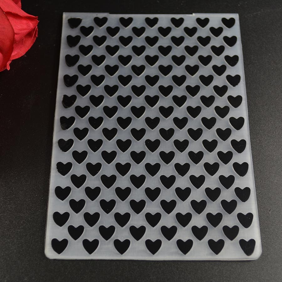 Heart Embossing Folder for Card Making 105x148mm - Texture Tool for Scrapbooking and Crafts