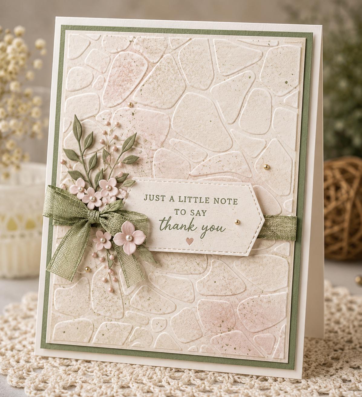 Stone Embossing Folder, Card Making Texture Tool for Paper Crafts