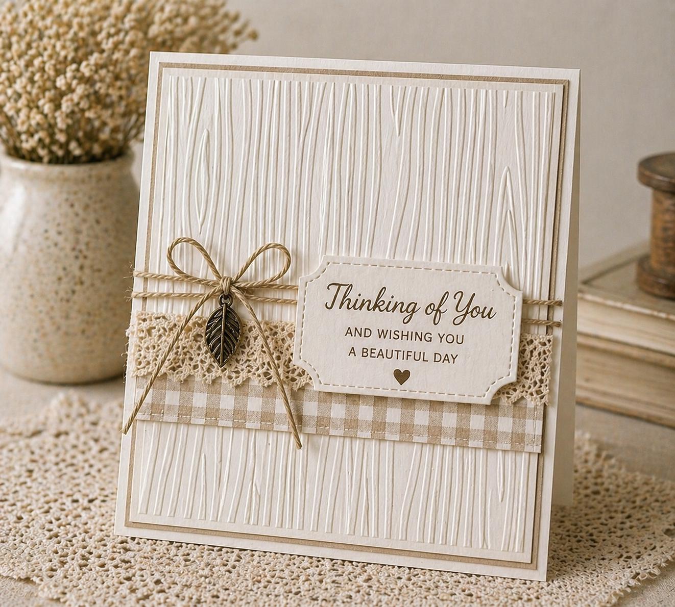 Wood Grain Embossing Folder for Card Making 105x148mm, Scrapbooking, Craft Supplies