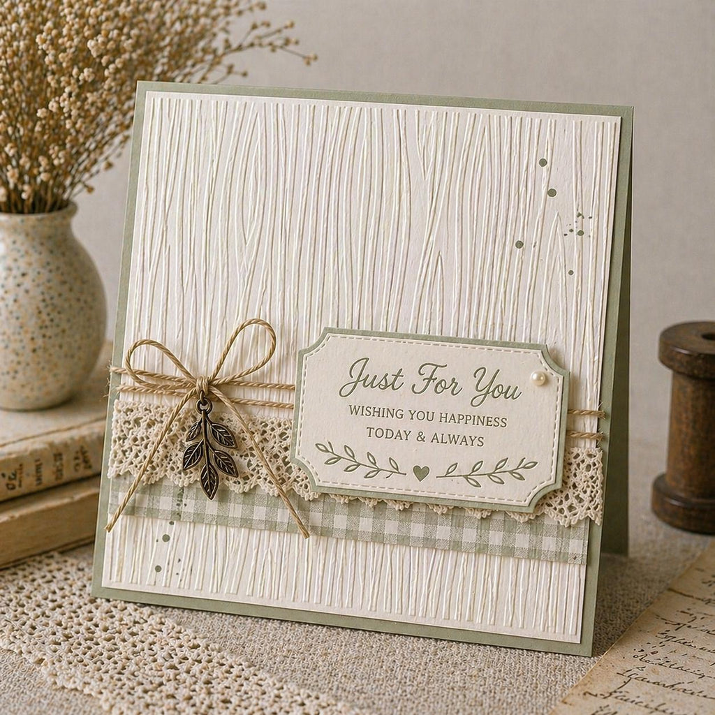 Wood Grain Embossing Folder for Card Making 105x148mm, Scrapbooking, Craft Supplies