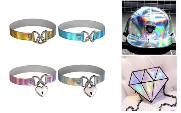 Holographic Mirrored Faux Leather Sheet, DIY Craft PVC Fabric