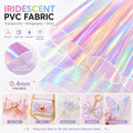 Iridescent Rainbow Vinyl Film: Transparent Laser Illusion Fabric