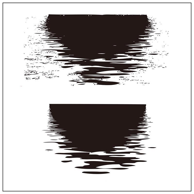 Sea Wave Reflection Clear Stamp, DIY Scrapbooking (14x14cm)