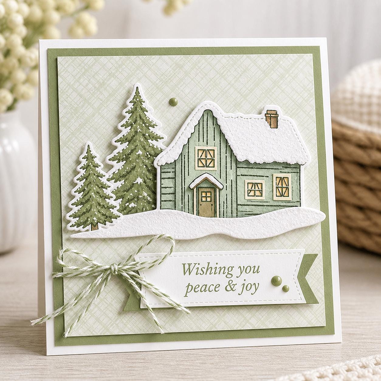 Winter Fox Clear Stamp and Die Set for Card Making and Scrapbooking