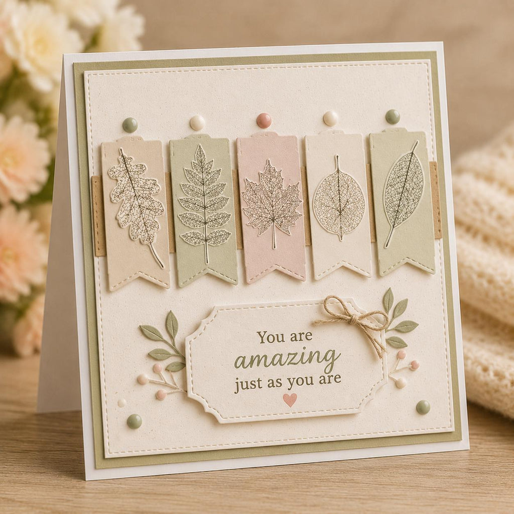 Leaf Veins Clear Stamp, Botanical Silicone Stamp for Scrapbook Cards