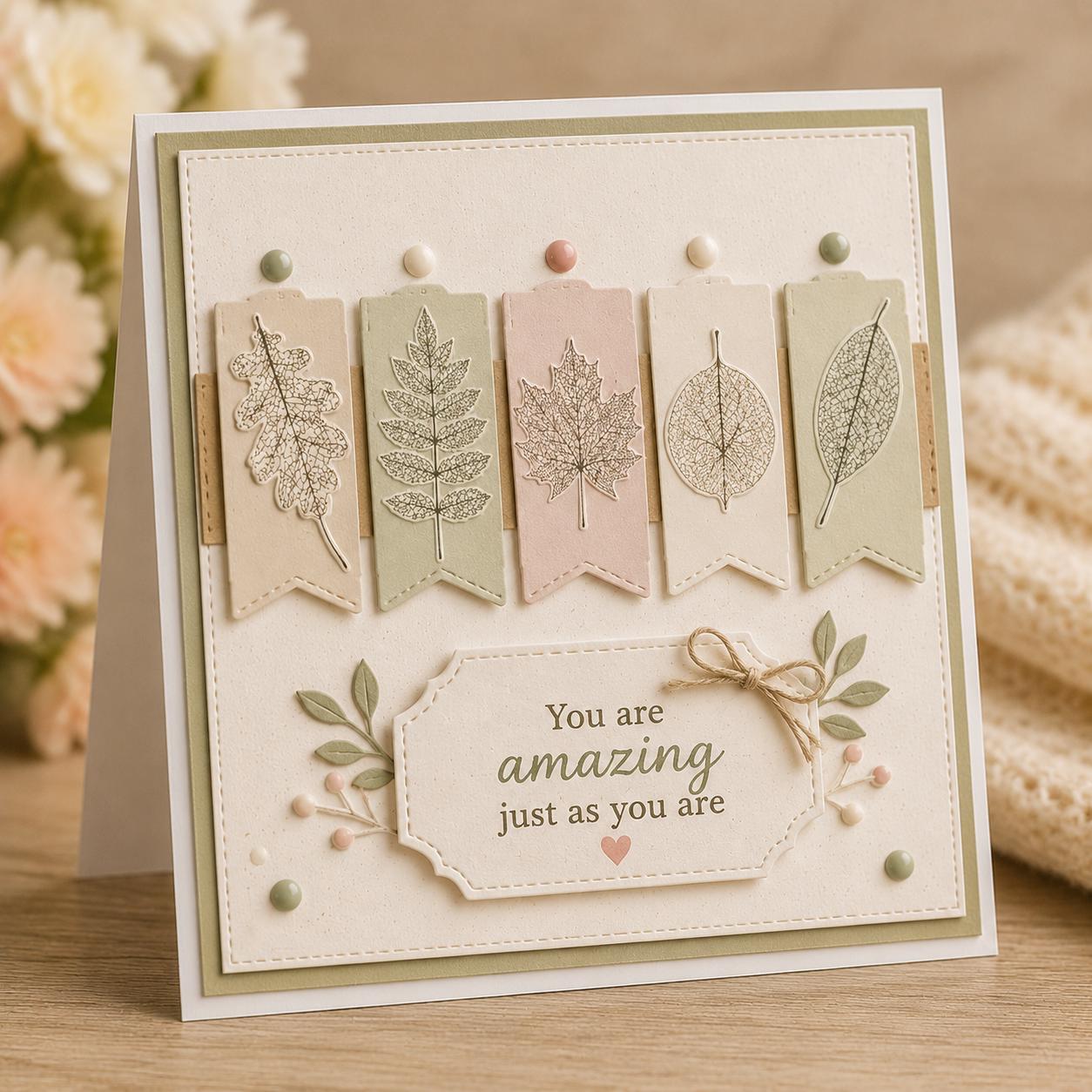 Leaf Veins Clear Stamp, Botanical Silicone Stamp for Scrapbook Cards