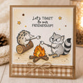 Camping Friends Clear Stamp and Die Set, DIY Card Making (11x16cm)