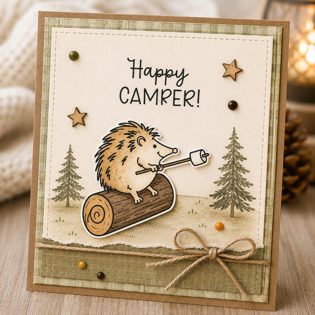 Camping Friends Clear Stamp and Die Set, DIY Card Making (11x16cm)