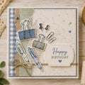 Clear Silicone Stamps: Binder Clips, DIY Scrapbooking (11x20cm)