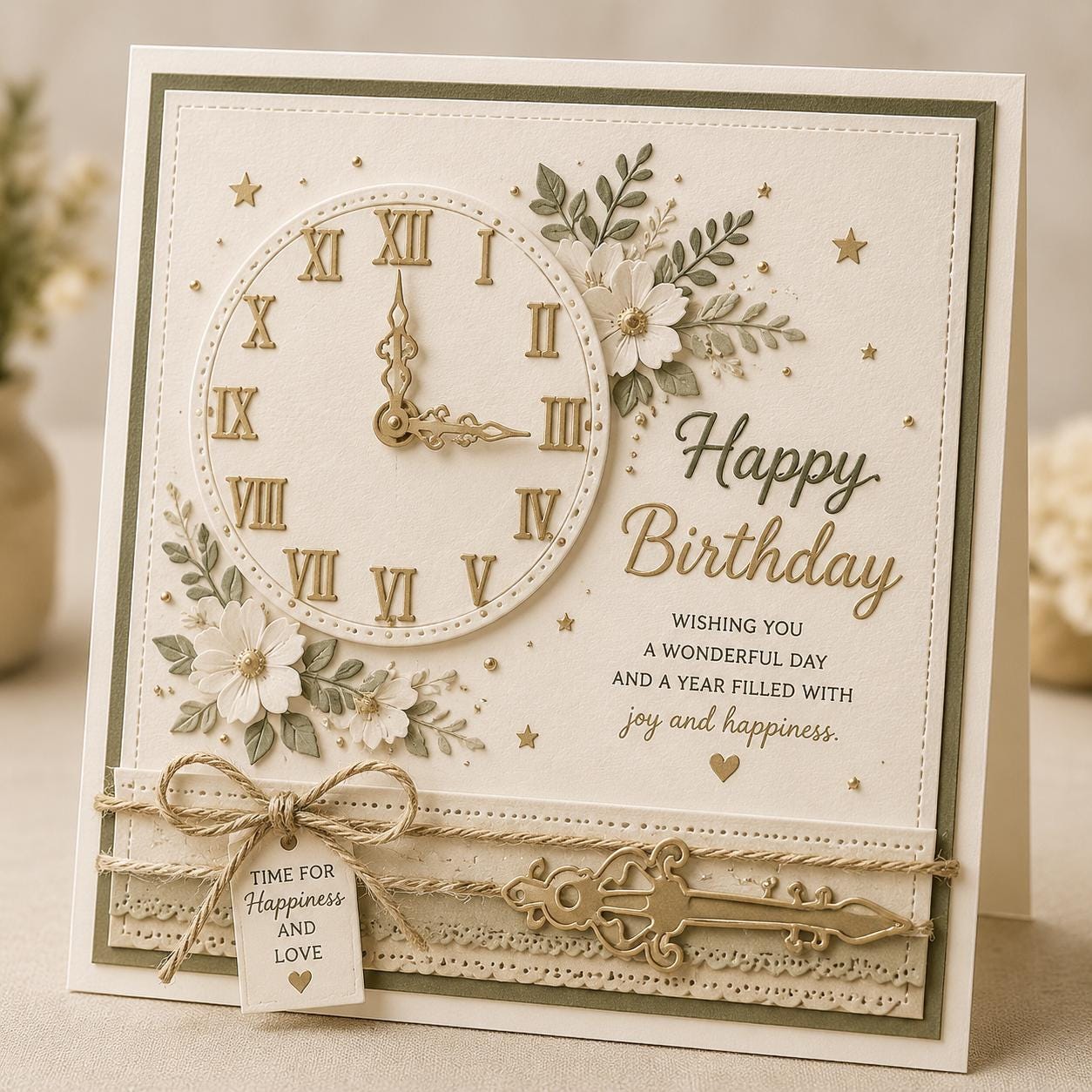 Clock Numbers & Hands Die Cut - DIY Scrapbooking, Card Making
