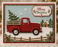 Christmas Tree Truck Metal Die Cut, Scrapbooking Stencil