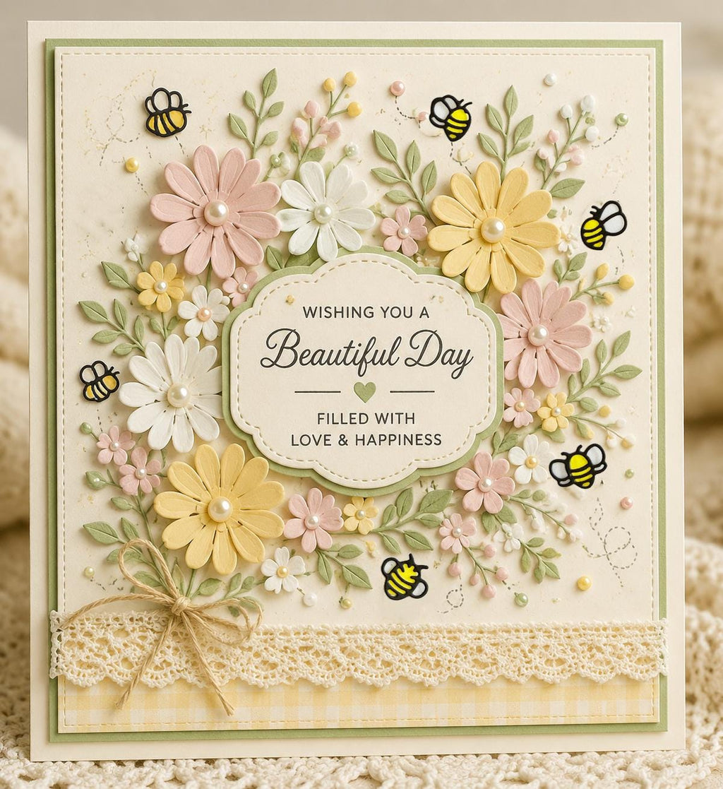 Honey Bee Metal Die Cut, DIY Scrapbooking Stencil
