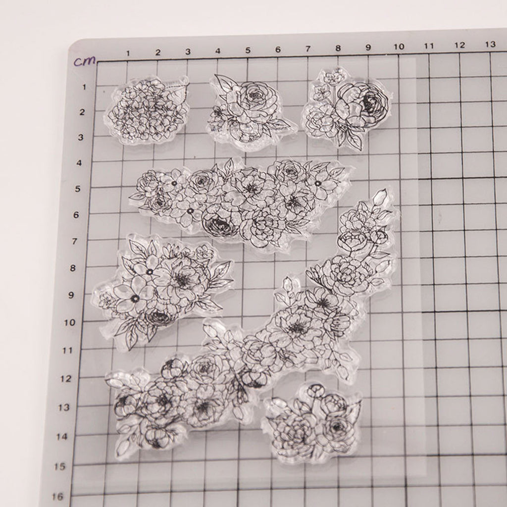 Flower Bouquet Clear Stamp Set for Cards and Scrapbooks