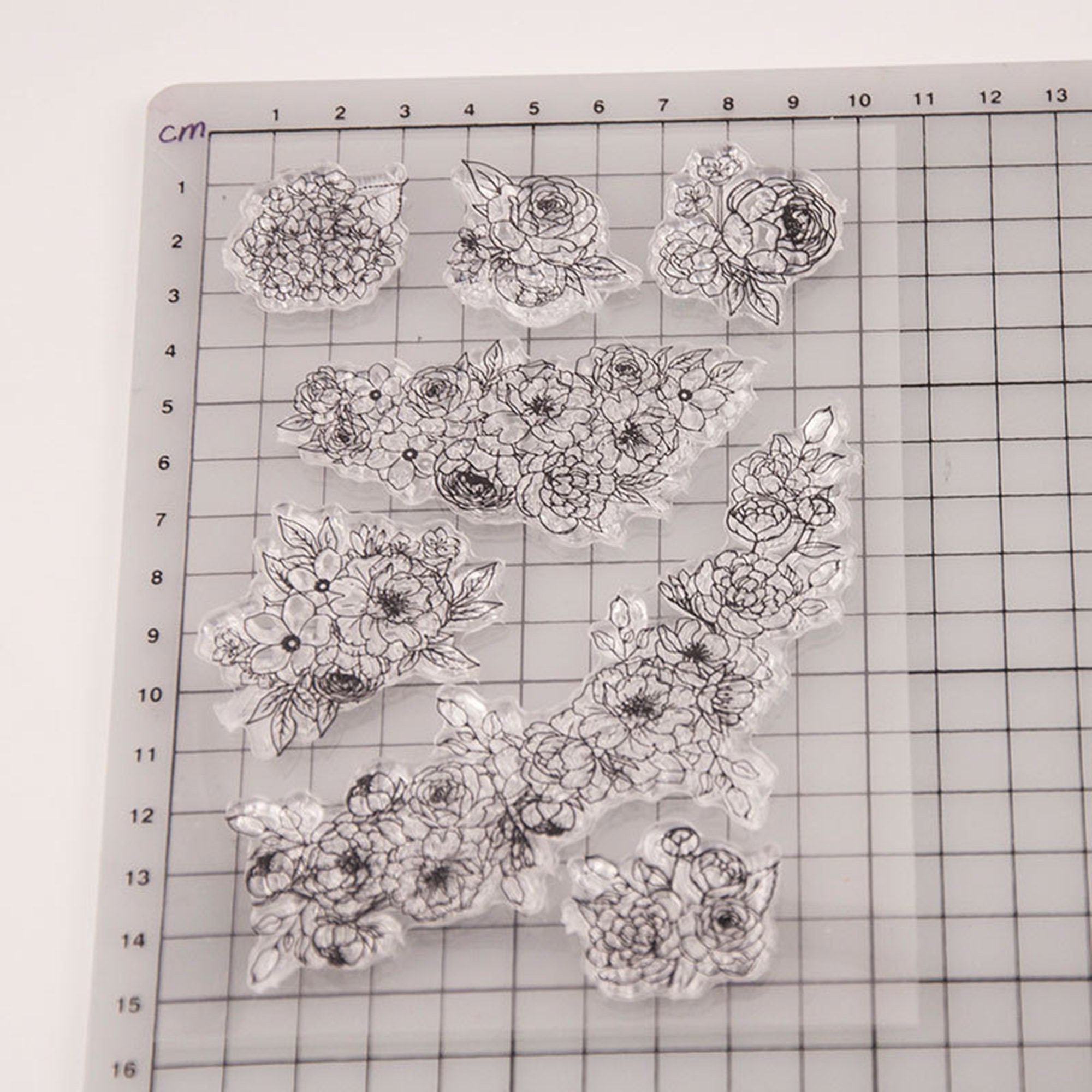 Flower Bouquet Clear Stamp Set for Cards and Scrapbooks