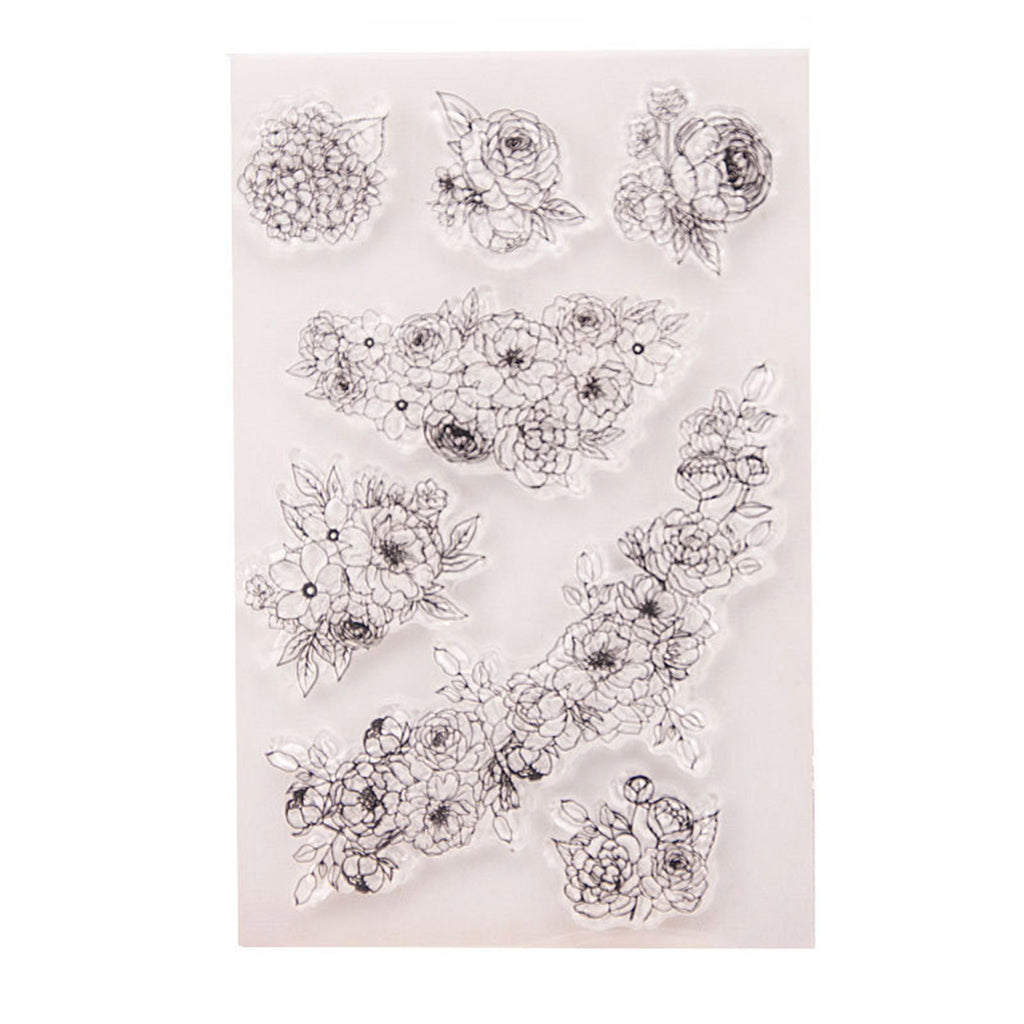 Flower Bouquet Clear Stamp Set for Cards and Scrapbooks