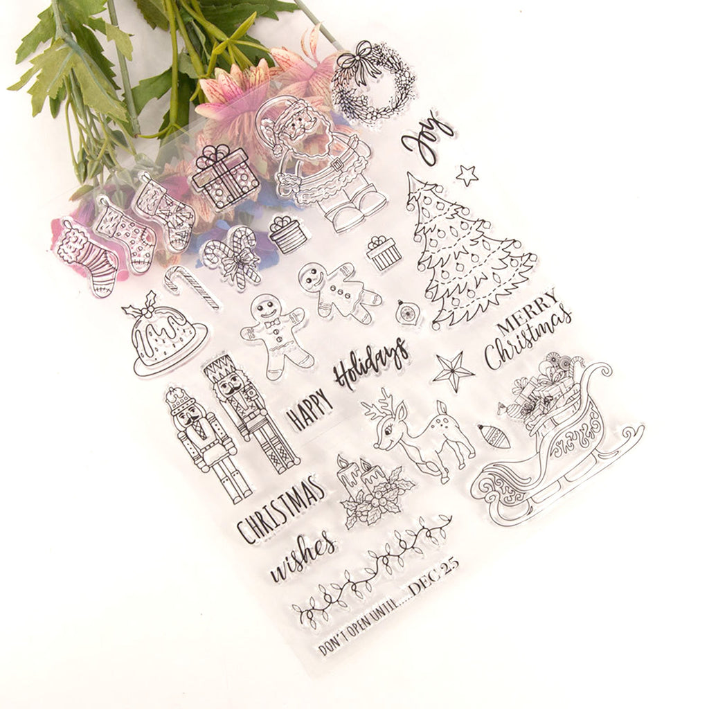 Christmas Clear Stamps, Holiday Scrapbooking, Card Making