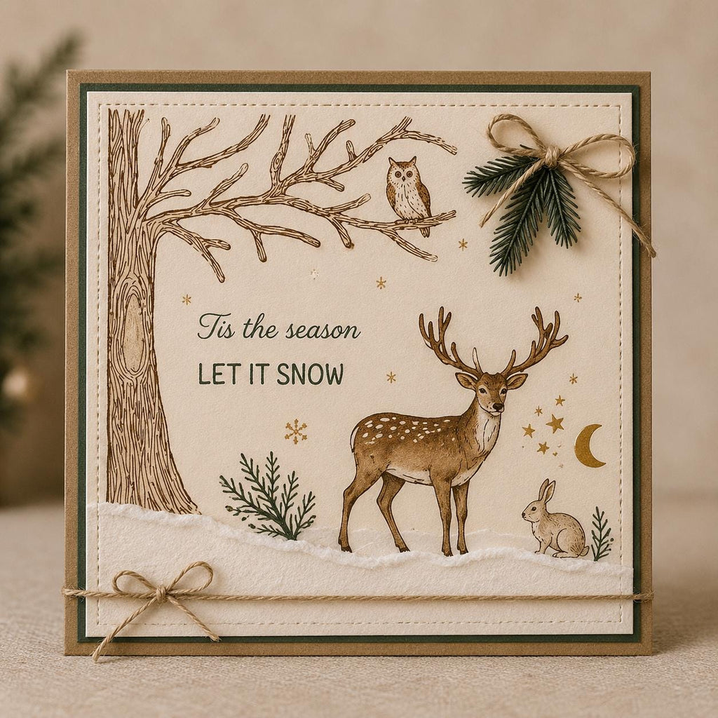 Winter Scene Clear Stamps, DIY Scrapbooking Seals