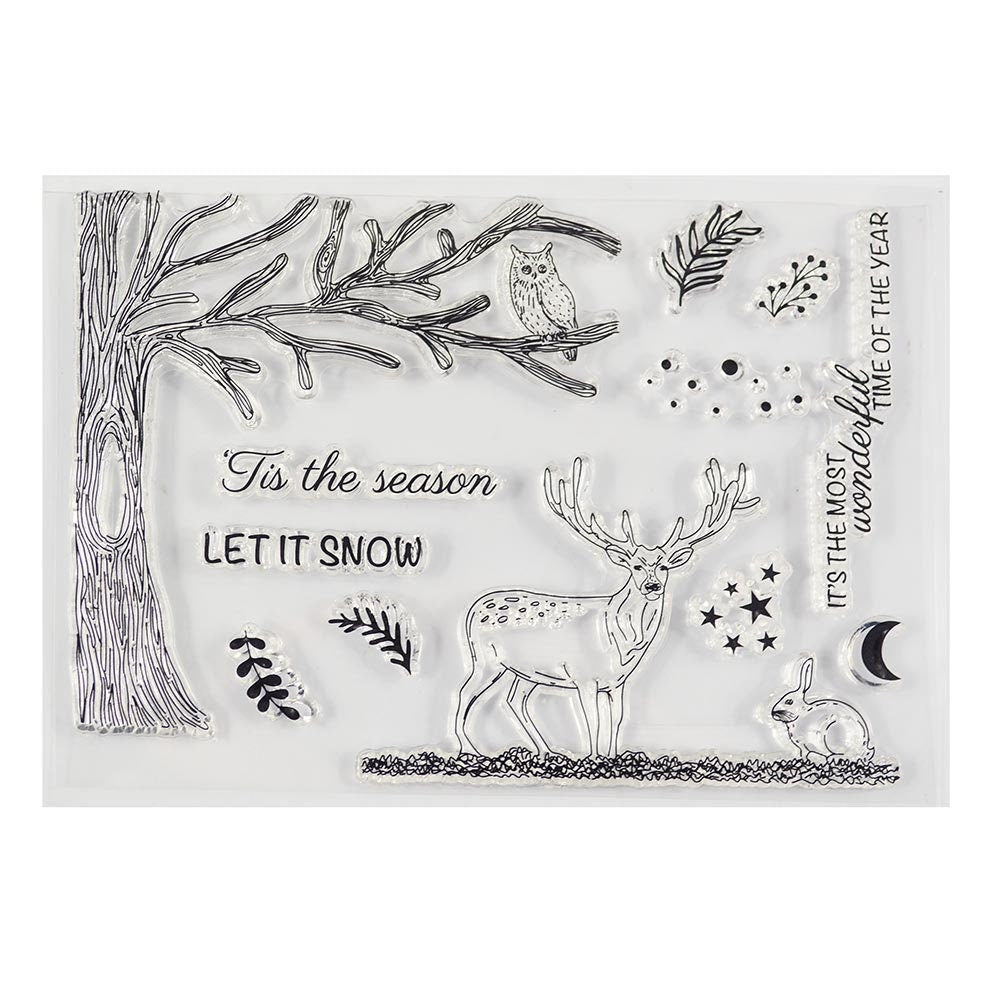 Winter Scene Clear Stamps, DIY Scrapbooking Seals