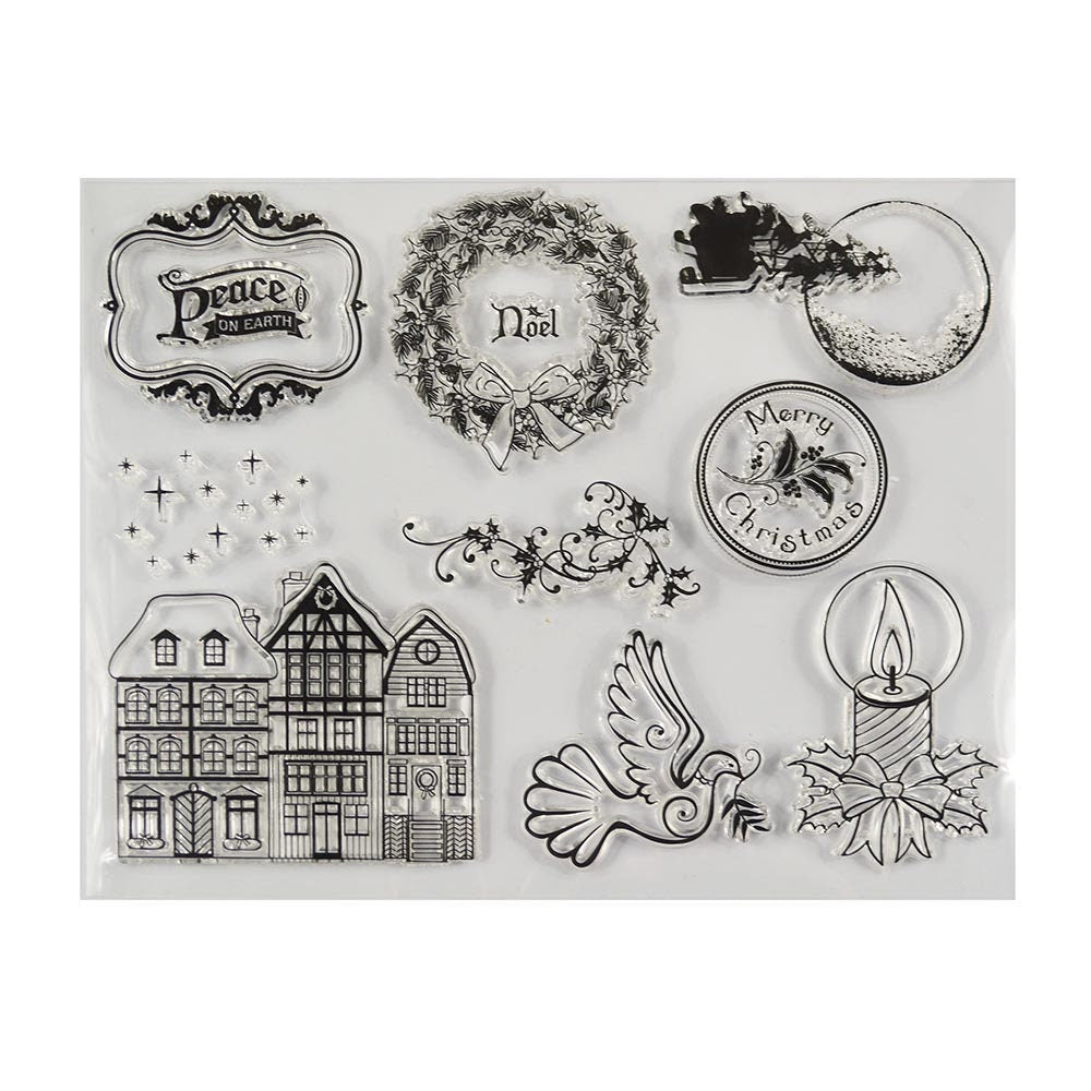 Christmas Silicone Clear Stamps - Holiday Scrapbooking, Card Making