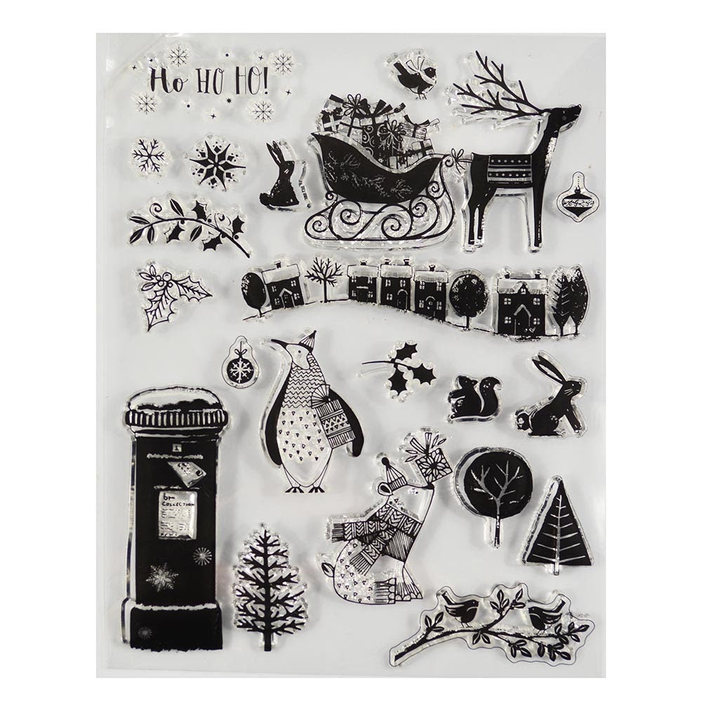 Christmas Animal Clear Stamps, DIY Scrapbooking (15x20.5cm)
