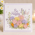 Rabbit and Flower Metal Cutting Die Set for Spring Cards