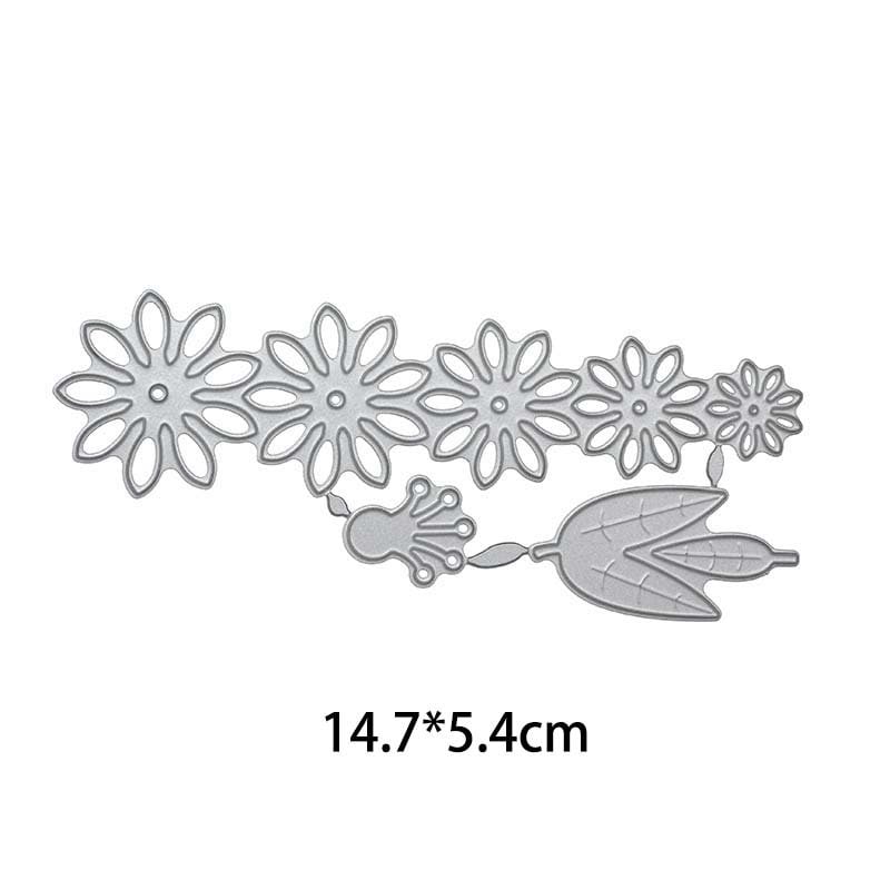 Flower Petals & Leaves Metal Die Cut, DIY Scrapbooking Stencil
