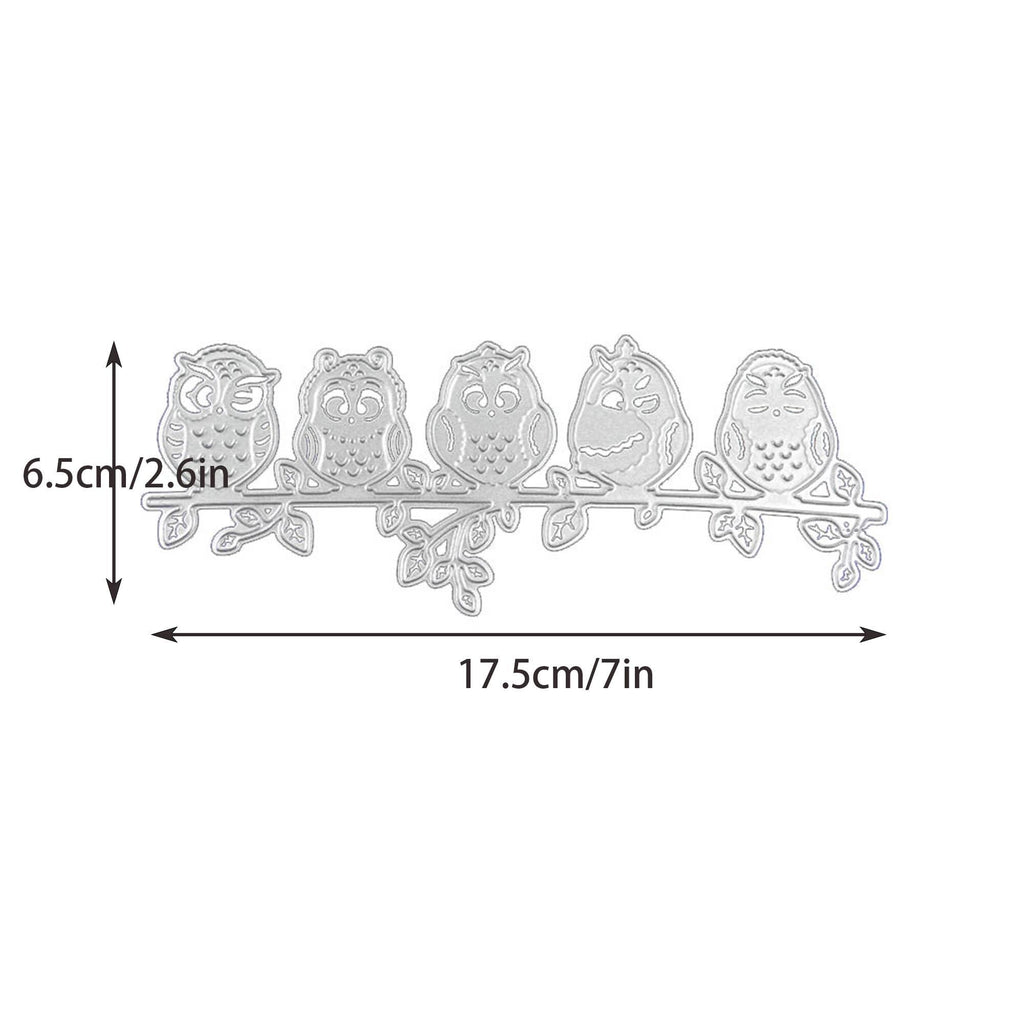 Owl Branch Metal Cutting Die, Bird Stencil for Scrapbook Cards
