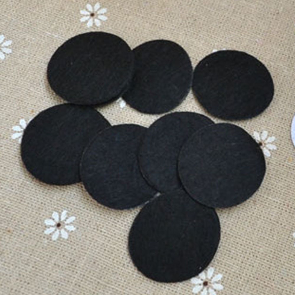 Black Felt Circles: 200pcs, 4cm Acrylic Craft Supplies