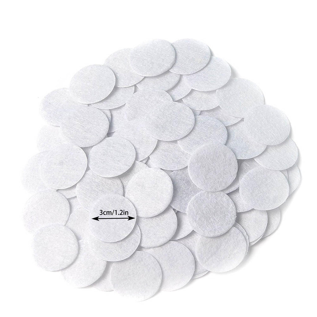 300 Round Felt Patches, 3cm Embroidered Fabric Appliques for DIY Crafts