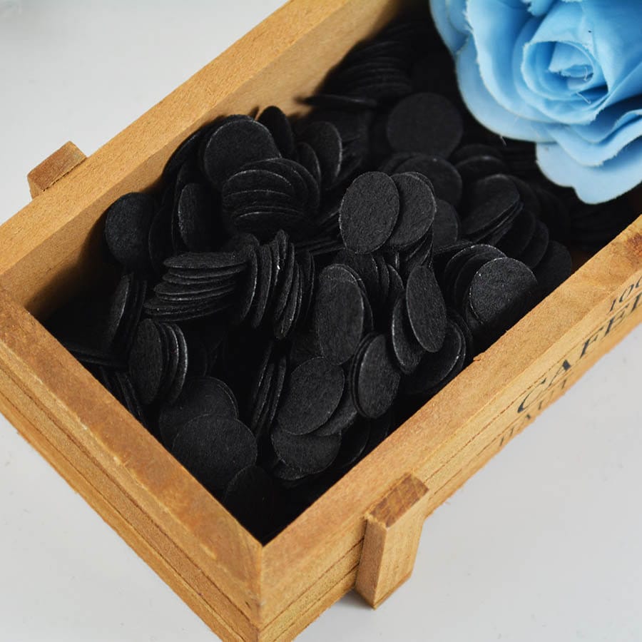 Black Felt Circles 1 inch, Craft Project Supplies (400pcs)