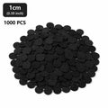 1000 Black Wool Felt Circles - 1cm Craft Project Supplies