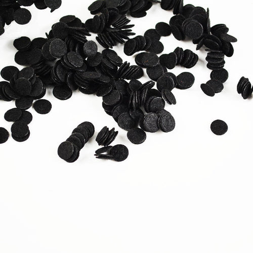 1000 Black Wool Felt Circles - 1cm Craft Project Supplies