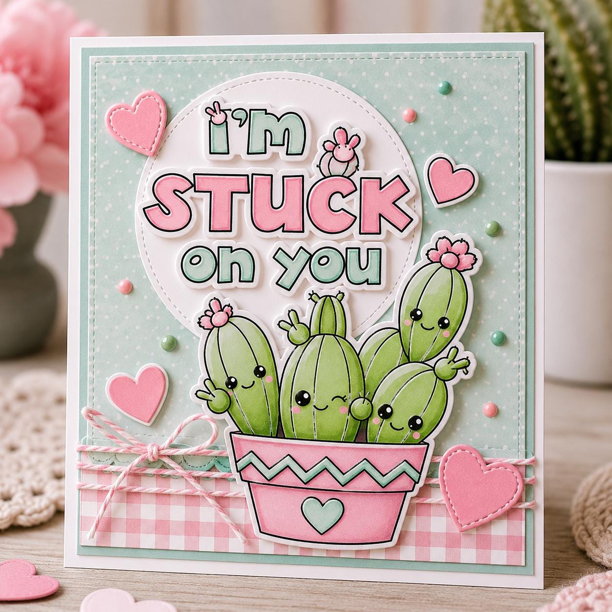 Cactus Clear Stamps, Succulent Silicone Stamps for Cards